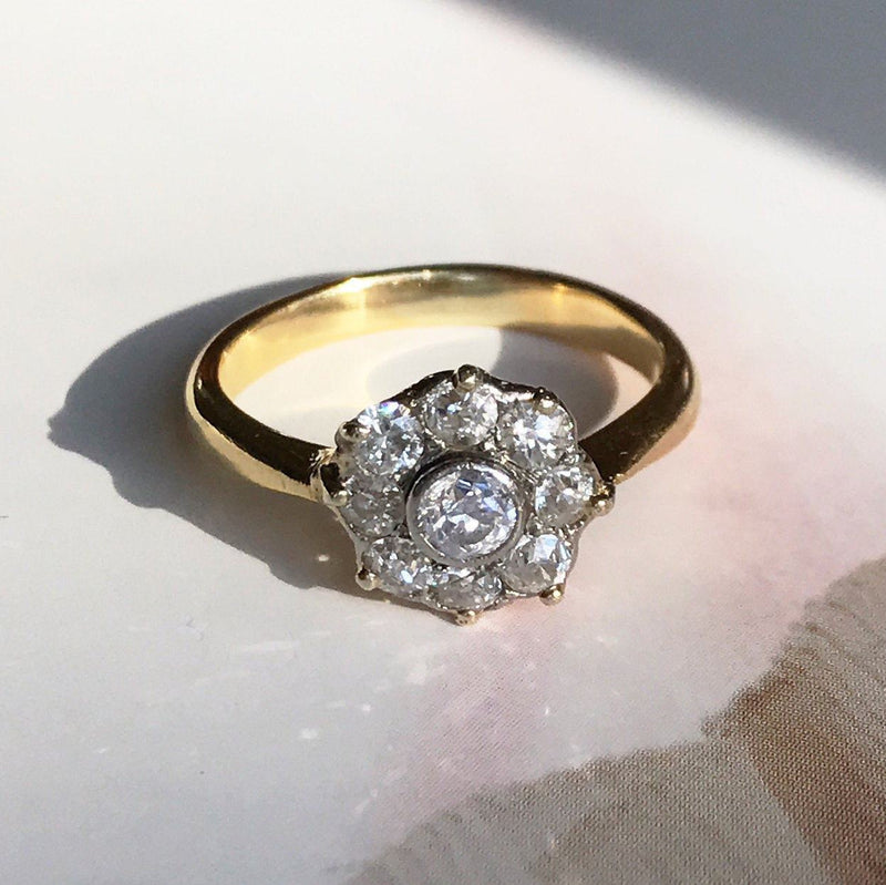 Victorian Antique Vintage diamond Engagement Ring In 18K Rose Gold |  Fascinating Diamonds